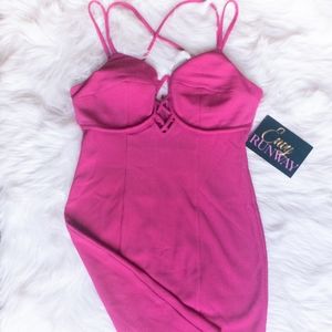 Hot Pink spaghetti strap dress
